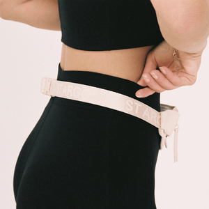 Cream Dog Walk Belt Close Up