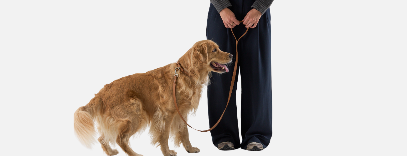 Dog Photoshoot Wearing Brown Collar Lead