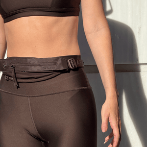 dog walk belt in brown