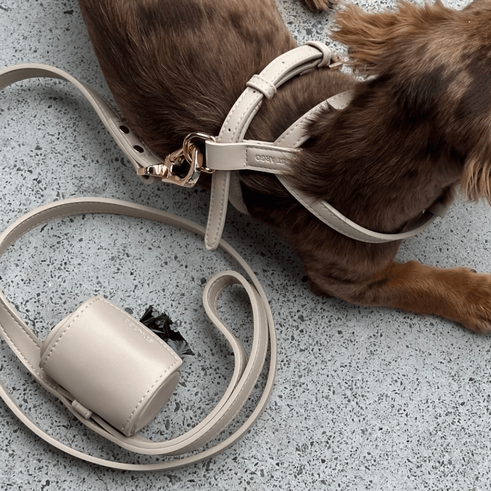 Dog Waste Bag Holder in Beige