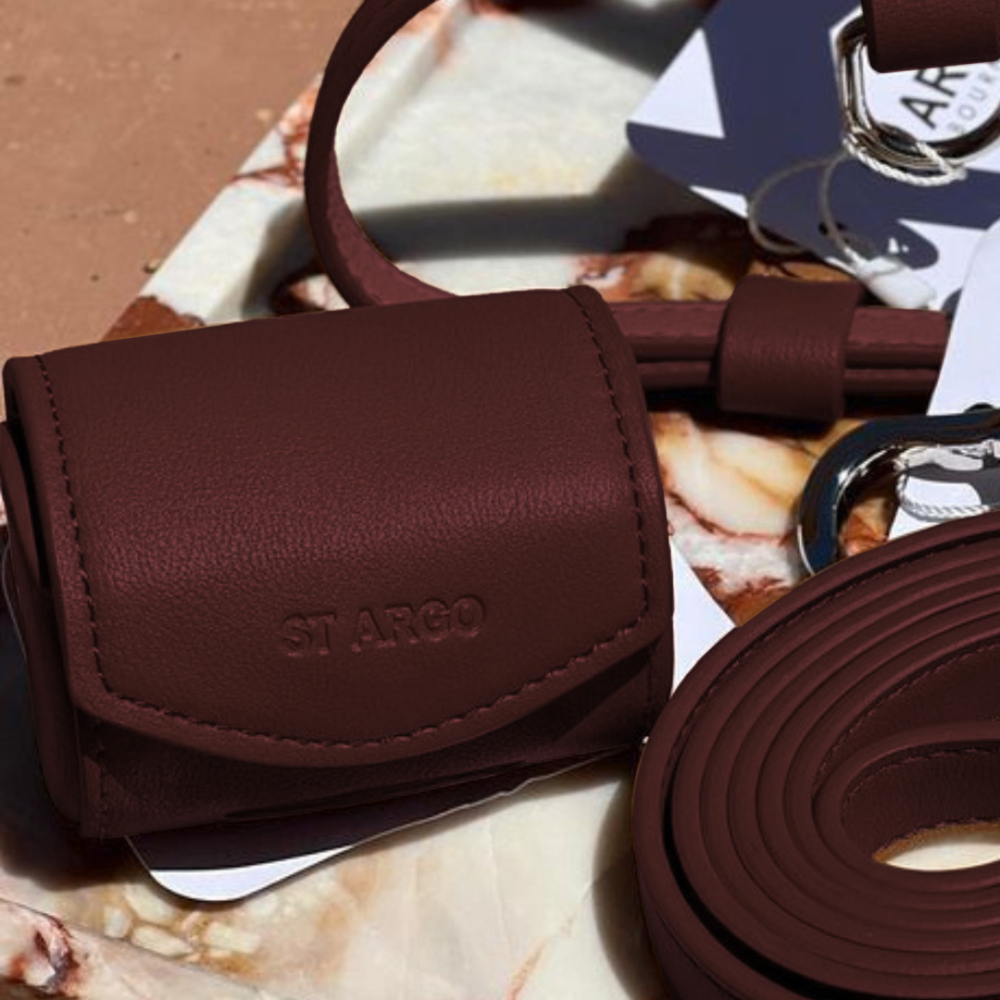 Dog Waste Bag Holder in Burgundy