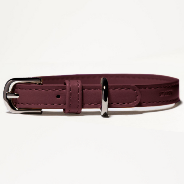 Burgundy Dog Collar