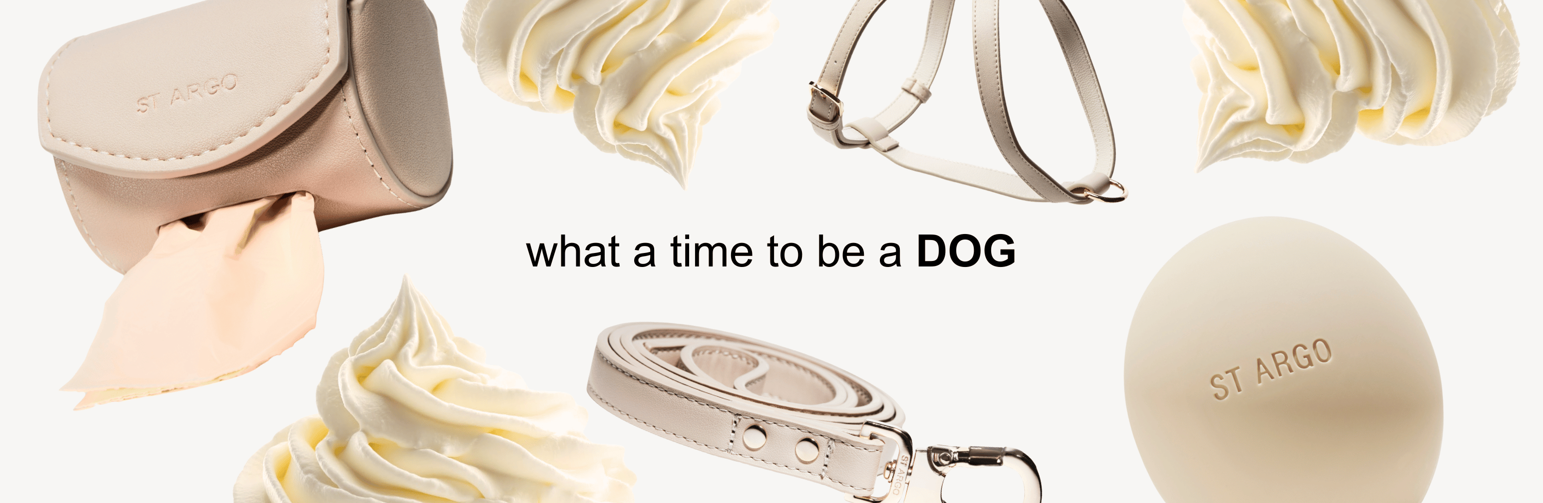 Dog Accessories in Cream