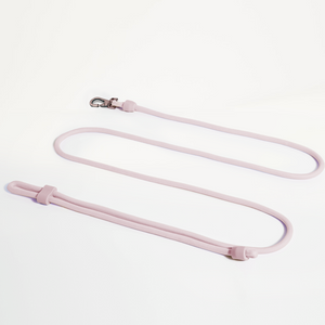 pink hands free dog leash with roase gold hardware