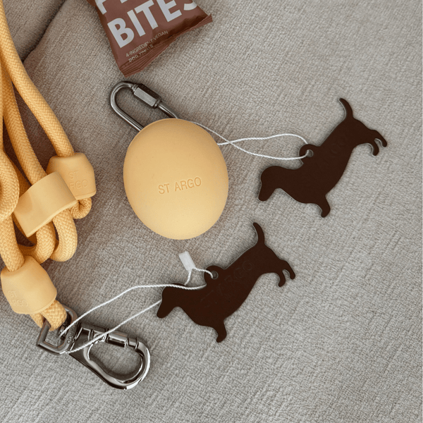 yellow treat pouch new with tags