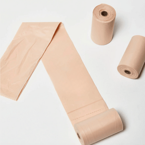 three rolls of the biodegradable poop bags