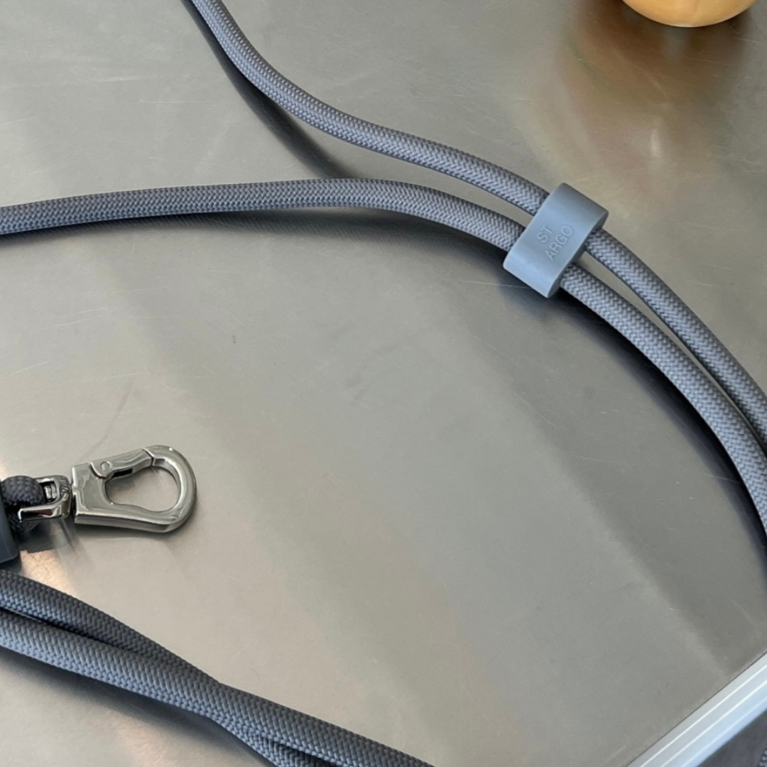 the grey hands free leash on aluminium