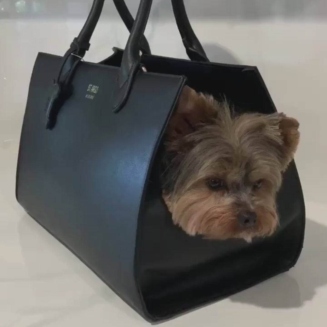 St Argo Designer Pet Carrier Bag, Black – Dolor Sarcinas