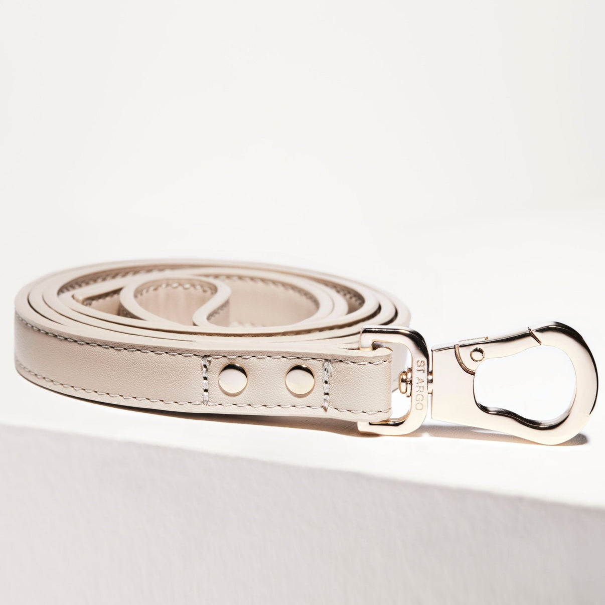 Vegan Leather Dog Lead in Taupe | ST ARGO