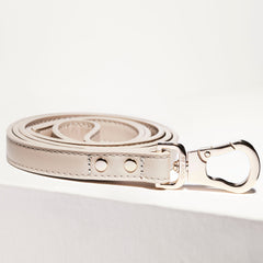 taupe vegan leather dog lead 